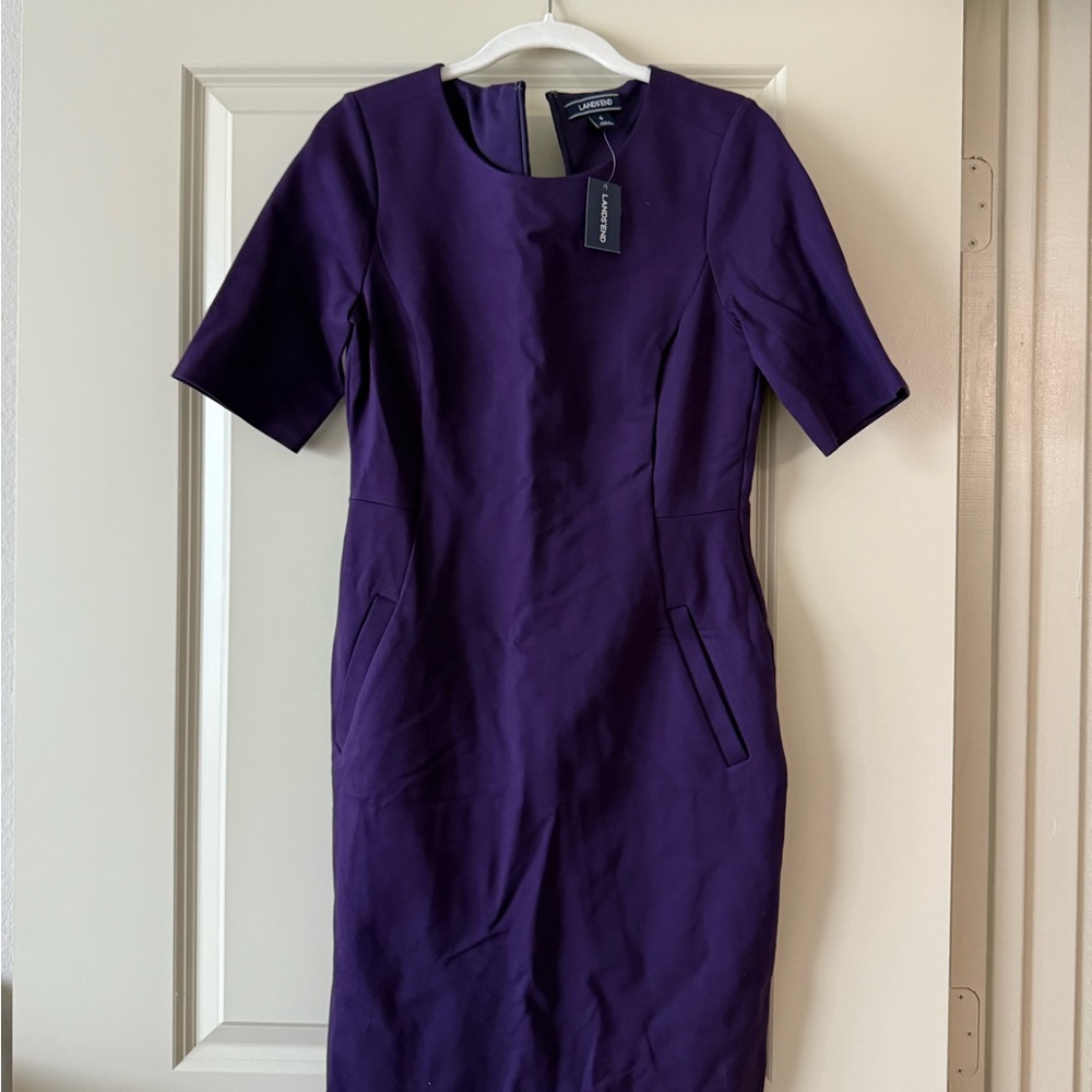 Purple Bodycon Work Dress